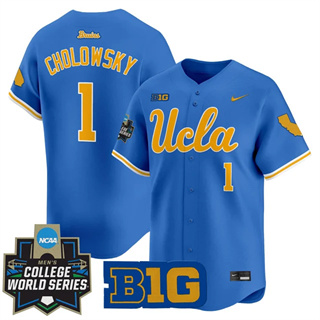 Personalized Men’s UCLA Bruins #1 Roch Cholowsky 2025 World Series Premier Limited Jersey All Stitched