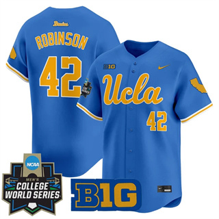 Personalized Men’s UCLA Bruins #42 Jackie Robinson 2025 World Series Premier Limited Jersey All Stitched