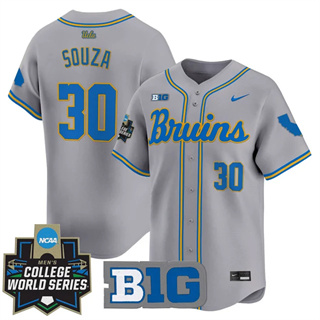 Personalized Men’s UCLA Bruins #30 August Souza 2025 World Series Premier Limited Jersey All Stitched