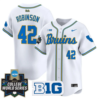 Personalized Men’s UCLA Bruins #42 Jackie Robinson 2025 World Series Premier Limited Jersey All Stitched