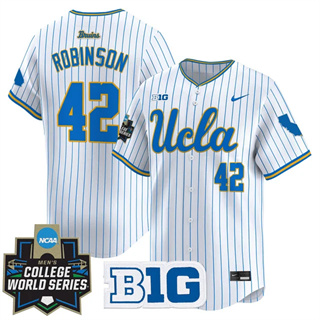 Personalized Men’s UCLA Bruins #42 Jackie Robinson 2025 World Series Premier Limited Jersey All Stitched