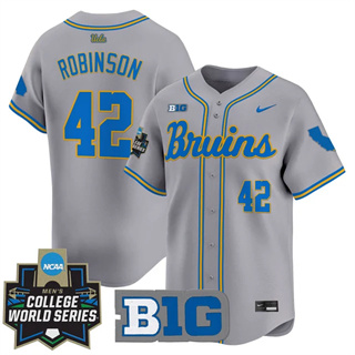 Personalized Men’s UCLA Bruins #42 Jackie Robinson 2025 World Series Premier Limited Jersey All Stitched