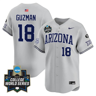 Personalized Men’s Arizona Wildcats #18 Adonys Guzman 2025 World Series Premier Limited Jersey All Stitched