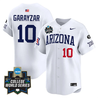 Personalized Men’s Arizona Wildcats #10 Raul Garayzar 2025 World Series Premier Limited Jersey All Stitched
