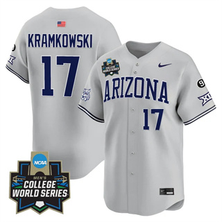 Personalized Men’s Arizona Wildcats #17 Owen Kramkowski 2025 World Series Premier Limited Jersey All Stitched