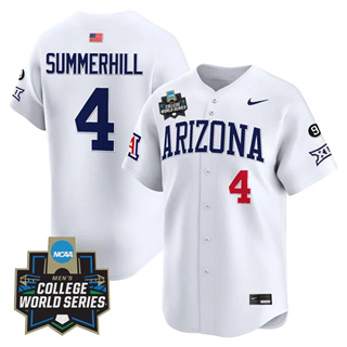 Personalized Men’s Arizona Wildcats #4 Brendan Summerhill 2025 World Series Premier Limited Jersey All Stitched