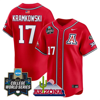 Personalized Men’s Arizona Wildcats #17 Owen Kramkowski 2025 World Series Premier Limited Jersey All Stitched