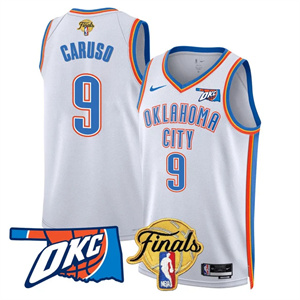 Personalized Men’s Oklahoma City Thunder #9 Alex Caruso Final Patch Jersey All Stitched