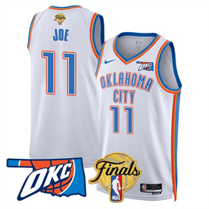 Personalized Men’s Oklahoma City Thunder #11 Isaiah Joe Final Patch Jersey All Stitched