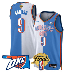 Personalized Men’s Oklahoma City Thunder #9 Alex Caruso Final Patch Jersey All Stitched