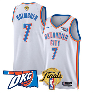 Personalized Men’s Oklahoma City Thunder #7 Chet Holmgren Final Patch Jersey All Stitched