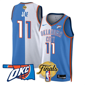 Personalized Men’s Oklahoma City Thunder #11 Isaiah Joe Final Patch Jersey All Stitched