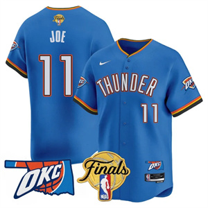 Personalized Men’s Oklahoma City Thunder #11 Isaiah Joe Final Patch Jersey All Stitched