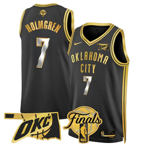 Personalized Men’s Oklahoma City Thunder #7 Chet Holmgren Final Patch Jersey All Stitched