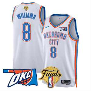 Personalized Men’s Oklahoma City Thunder #8 Jalen Williams Final Patch Jersey All Stitched