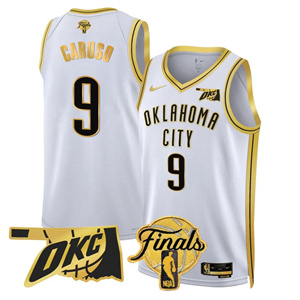 Personalized Men’s Oklahoma City Thunder #9 Alex Caruso Final Patch Jersey All Stitched