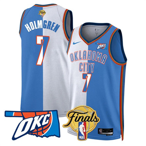 Personalized Men’s Oklahoma City Thunder #7 Chet Holmgren Final Patch Jersey All Stitched