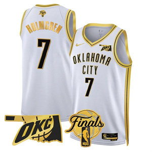 Personalized Men’s Oklahoma City Thunder #7 Chet Holmgren Final Patch Jersey All Stitched