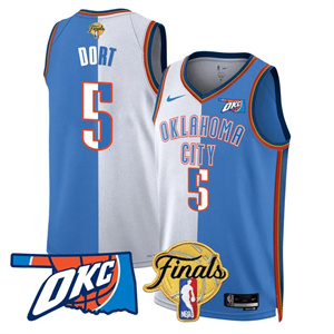 Personalized Men’s Oklahoma City Thunder #5 Luguentz Dort Final Patch Jersey All Stitched