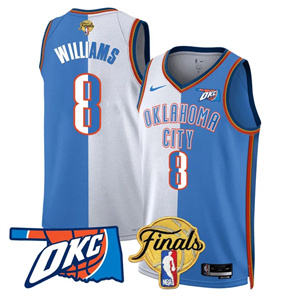 Personalized Men’s Oklahoma City Thunder #8 Jalen Williams Final Patch Jersey All Stitched