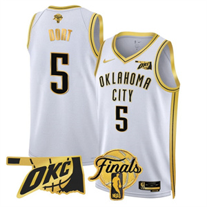 Personalized Men’s Oklahoma City Thunder #5 Luguentz Dort Final Patch Jersey All Stitched