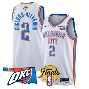 Personalized Men’s Oklahoma City Thunder #2 Gilgeous-Alexander Final Patch Jersey All Stitched