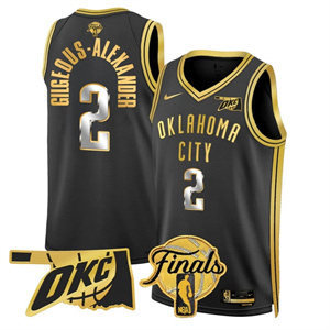 Personalized Men’s Oklahoma City Thunder #2 Gilgeous-Alexander Final Patch Jersey All Stitched