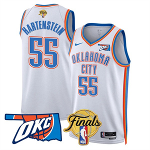Personalized Men’s Oklahoma City Thunder #55 Isaiah Hartenstein Final Patch Jersey All Stitched