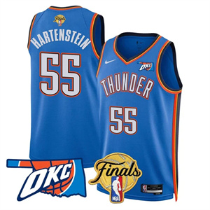Personalized Men’s Oklahoma City Thunder #55 Isaiah Hartenstein Final Patch Jersey All Stitched