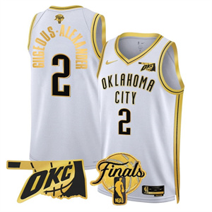 Personalized Men’s Oklahoma City Thunder #2 Gilgeous-Alexander Final Patch Jersey All Stitched
