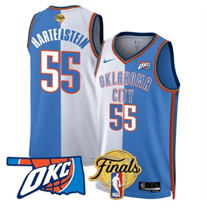 Personalized Men’s Oklahoma City Thunder #55 Isaiah Hartenstein Final Patch Jersey All Stitched