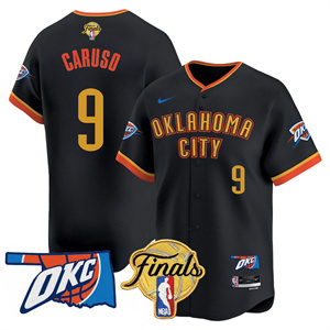 Personalized Men’s Oklahoma City Thunder #9 Alex Caruso Final Patch Baseball Jersey All Stitched