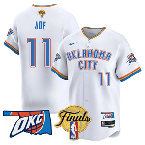 Personalized Men’s Oklahoma City Thunder #11 Isaiah Joe Final Patch Baseball Jersey All Stitched