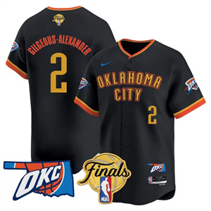 Personalized Men’s Oklahoma City Thunder #2 Gilgeous-Alexander Final Patch Baseball Jersey All Stitched