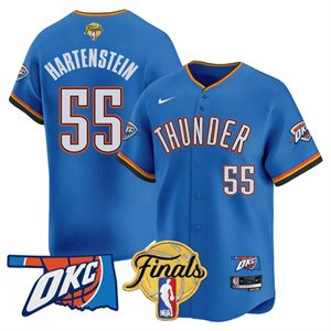 Personalized Men’s Oklahoma City Thunder #55 Isaiah Hartenstein Final Patch Baseball Jersey All Stitched