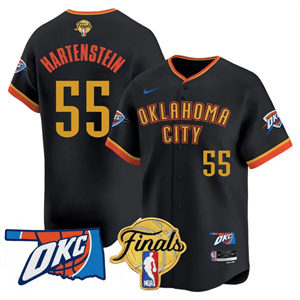 Personalized Men’s Oklahoma City Thunder #55 Isaiah Hartenstein Final Patch Baseball Jersey All Stitched
