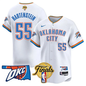 Personalized Men’s Oklahoma City Thunder #55 Isaiah Hartenstein Final Patch Baseball Jersey All Stitched