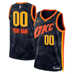 Personalized Custom Men’s Oklahoma City Thunder Jersey Final Patch All Stitched