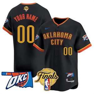 Personalized Custom Men’s Oklahoma City Thunder Baseball Jersey Final Patch All Stitched City