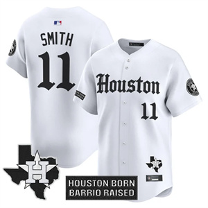 Personalized Men’s Houston Astros ‘Gothic Edition’ Premier Limited Jersey V2 All Stitched Cam Smith #11