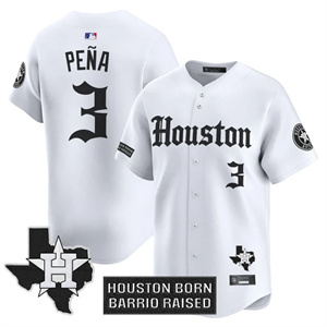 Personalized Men’s Houston Astros ‘Gothic Edition’ Premier Limited Jersey V2 All Stitched #3 Jeremy Pena