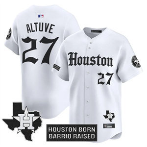 Personalized Men’s Houston Astros ‘Gothic Edition’ Premier Limited Jersey V2 All Stitched Jose Altuve #27