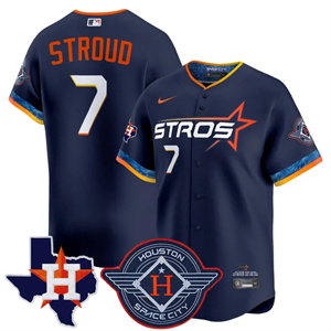 Personalized Men’s Houston Astros 2025 City Connect Texas Patch Premier Limited Jersey All Stitched CJ Stroud7