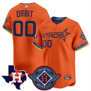 Personalized Men’s Houston Astros 2025 City Connect Texas Patch Premier Limited Jersey All Stitched Orbit #00