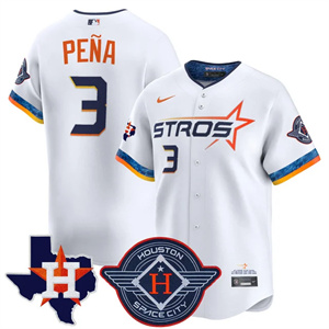 Personalized Men’s Houston Astros 2025 City Connect Texas Patch Premier Limited Jersey All Stitched Jeremy Pena #3