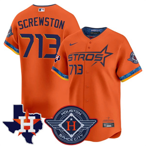 Personalized Men’s Houston Astros 2025 City Connect Texas Patch Premier Limited Jersey All Stitched Screwston #713