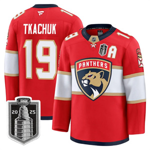 Personalized Men’s Florida Panthers 2025 Stanley Cup Final Premium Jersey All Stitched #19 Matthew Tkachuk