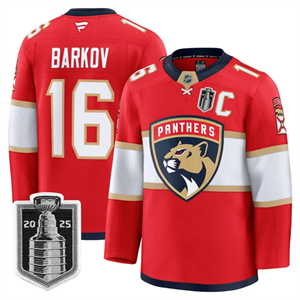 Personalized Men’s Florida Panthers 2025 Stanley Cup Final Premium Jersey All Stitched #16 Aleksander Barkov