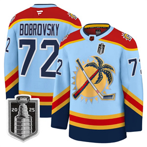 Personalized Men’s Florida Panthers 2025 Stanley Cup Final Premium Jersey All Stitched #72 Sergei Bobrovsky