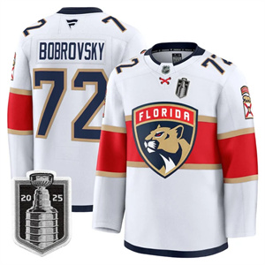 Personalized Men’s Florida Panthers 2025 Stanley Cup Final Premium Jersey All Stitched #72 Sergei Bobrovsky